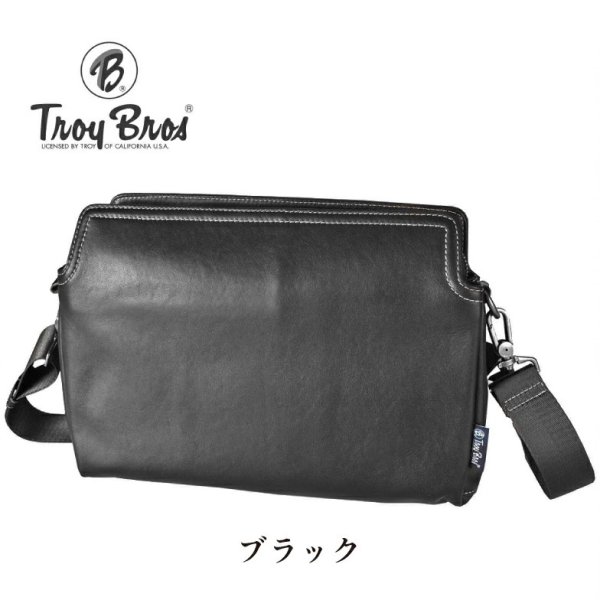 画像7: ショルダーバッグ クラッチ ハンドバッグ 牛革 レザー 横型 肩掛け メンズ フォーマル ブランド Troy Bros トロイブロス 7032 本革 お出掛け 冠婚葬祭 旅行 外出 (7)