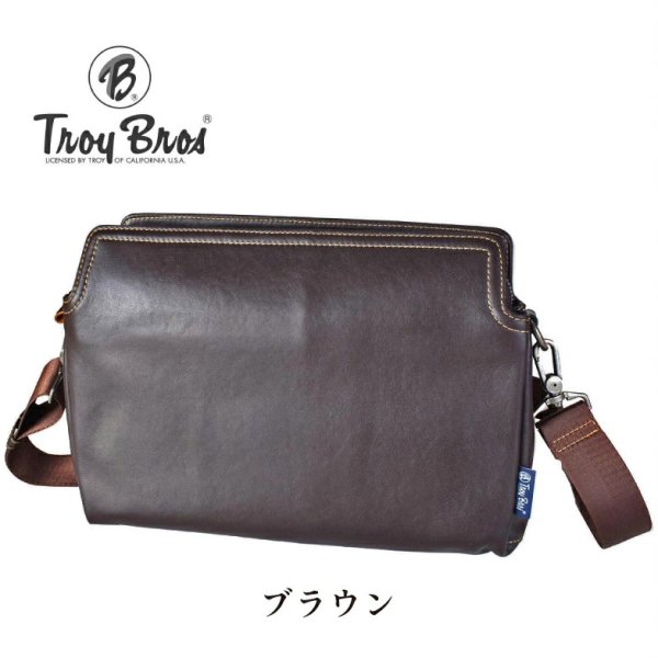 画像8: ショルダーバッグ クラッチ ハンドバッグ 牛革 レザー 横型 肩掛け メンズ フォーマル ブランド Troy Bros トロイブロス 7032 本革 お出掛け 冠婚葬祭 旅行 外出 (8)