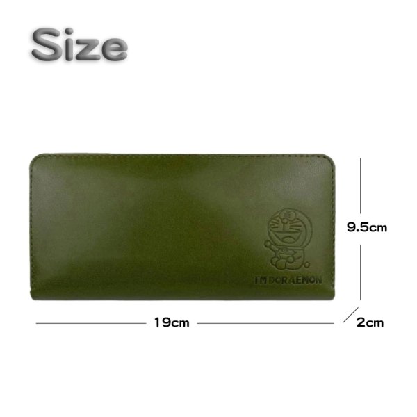 画像10: サイフ ラウンドファスナー 長財布 財布 小銭入れ ロングウォレット 本革 牛革 日本製 栃木レザー×姫路レザー ブランド ドラえもん dor-50 リアルレザー カード入れ (10)