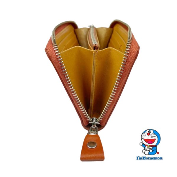 画像5: サイフ ラウンドファスナー 長財布 財布 小銭入れ ロングウォレット 本革 牛革 日本製 栃木レザー×姫路レザー ブランド ドラえもん dor-50 リアルレザー カード入れ (5)