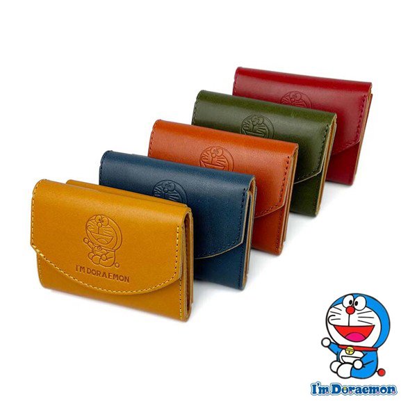 画像10: サイフ 3つ折り 財布 小銭入れ 牛革 日本製 栃木レザー×姫路レザー ブランド ドラえもん dor-51 本革 ミニウォレット リアルレザー (10)