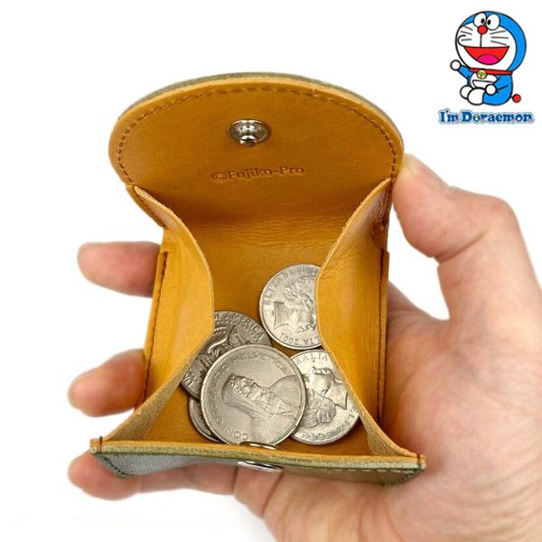 画像7: サイフ BOX型小銭入れ 財布 牛革 コインケース 日本製 本革 栃木レザー×姫路レザー ブランド ドラえもん dor-52 レザーウォレット リアルレザー (7)