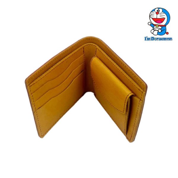 画像5: サイフ 2つ折り 財布 小銭入れ 日本製 本革 牛革 栃木レザー×姫路レザー ブランド ドラえもん dor-53 レザーウォレット リアルレザー (5)