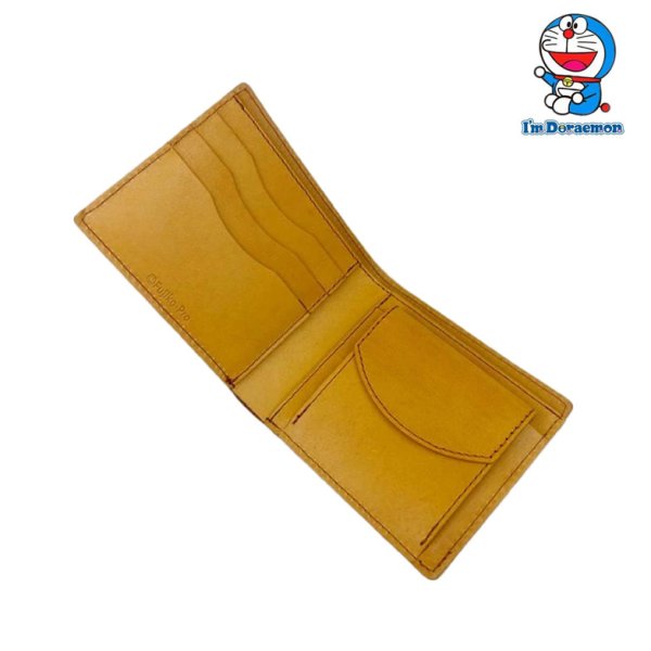 画像6: サイフ 2つ折り 財布 小銭入れ 日本製 本革 牛革 栃木レザー×姫路レザー ブランド ドラえもん dor-53 レザーウォレット リアルレザー (6)