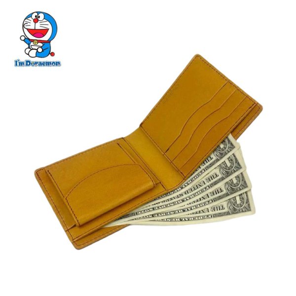 画像7: サイフ 2つ折り 財布 小銭入れ 日本製 本革 牛革 栃木レザー×姫路レザー ブランド ドラえもん dor-53 レザーウォレット リアルレザー (7)