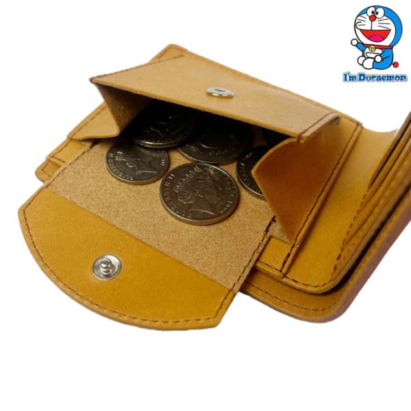 画像8: サイフ 2つ折り 財布 小銭入れ 日本製 本革 牛革 栃木レザー×姫路レザー ブランド ドラえもん dor-53 レザーウォレット リアルレザー (8)