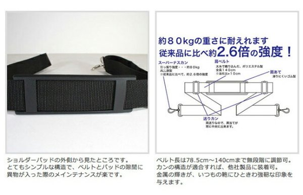 ポイント２０倍【交換用】ショルダーベルト丈夫で強い日本製NEOPRONo:5-782