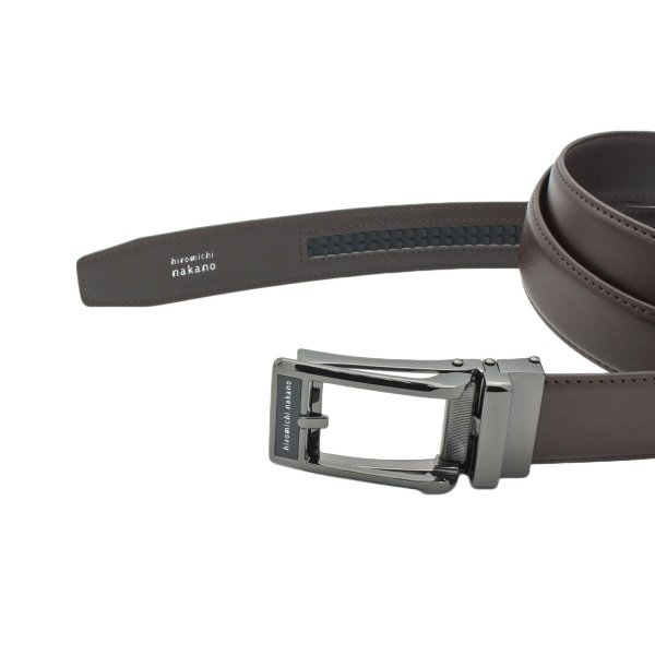 紳士ベルトLL長いロングサイズワンタッチロックブランドHiromichiNakanoおしゃれなベルト33mm幅ウエストサイズ大きな方に130cm長寸ギフト贈り物プレゼントお祝い