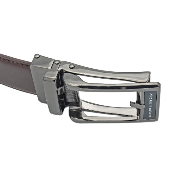 紳士ベルトLL長いロングサイズワンタッチロックブランドHiromichiNakanoおしゃれなベルト33mm幅ウエストサイズ大きな方に130cm長寸ギフト贈り物プレゼントお祝い