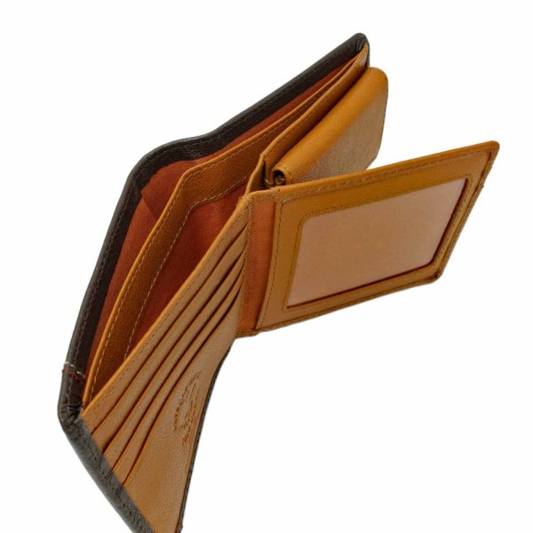 サイフ財布2つ折りスケルトンベロ付き札入れメンズ牛革ブランドBEVERLYHILLSPOLOCLUBNo:61B403カード小銭入れサイドステッチ化粧箱入りギフトプレゼントお祝い