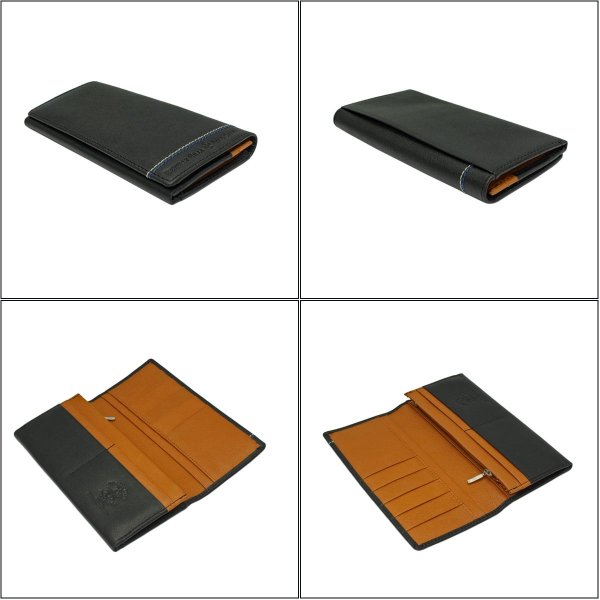 サイフ財布長財布束入れメンズ牛革ブランドBEVERLYHILLSPOLOCLUB61B401カード入れスリムサイドステッチ化粧箱入りギフトプレゼントお祝い