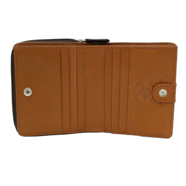 サイフ財布2つ折りラウンドファスナー大型小銭入れメンズ牛革ブランドBEVERLYHILLSPOLOCLUBNo:61B404カードサイドステッチ化粧箱入りギフトプレゼントお祝い