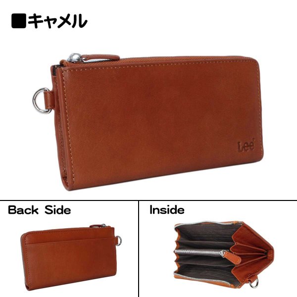 サイフL字ファスナー長財布本革ブランドLee[リー]No:LES-1ゴートレザーカードポケット小銭入れ付きレザーウォレットギフトプレゼント